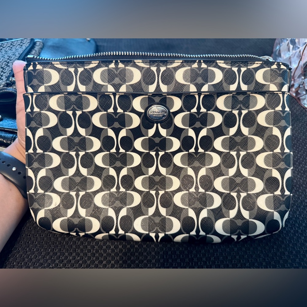 Coach Black and White Clutch/Pouch